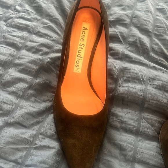 Acme Studios Black Suede High Heels with Storage Bag - Picture 3 of 7